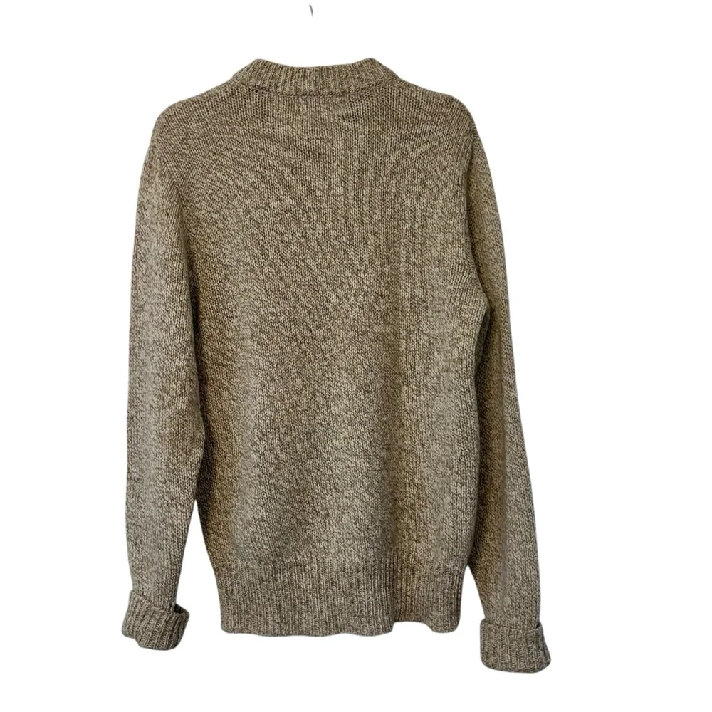 Vtg Britches Great Outdoors Sweater Mens‎ Large Oatmeal Wool Nylon Crew Neck